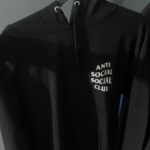 Anti Social Social Club Black Hoodie with White Logo